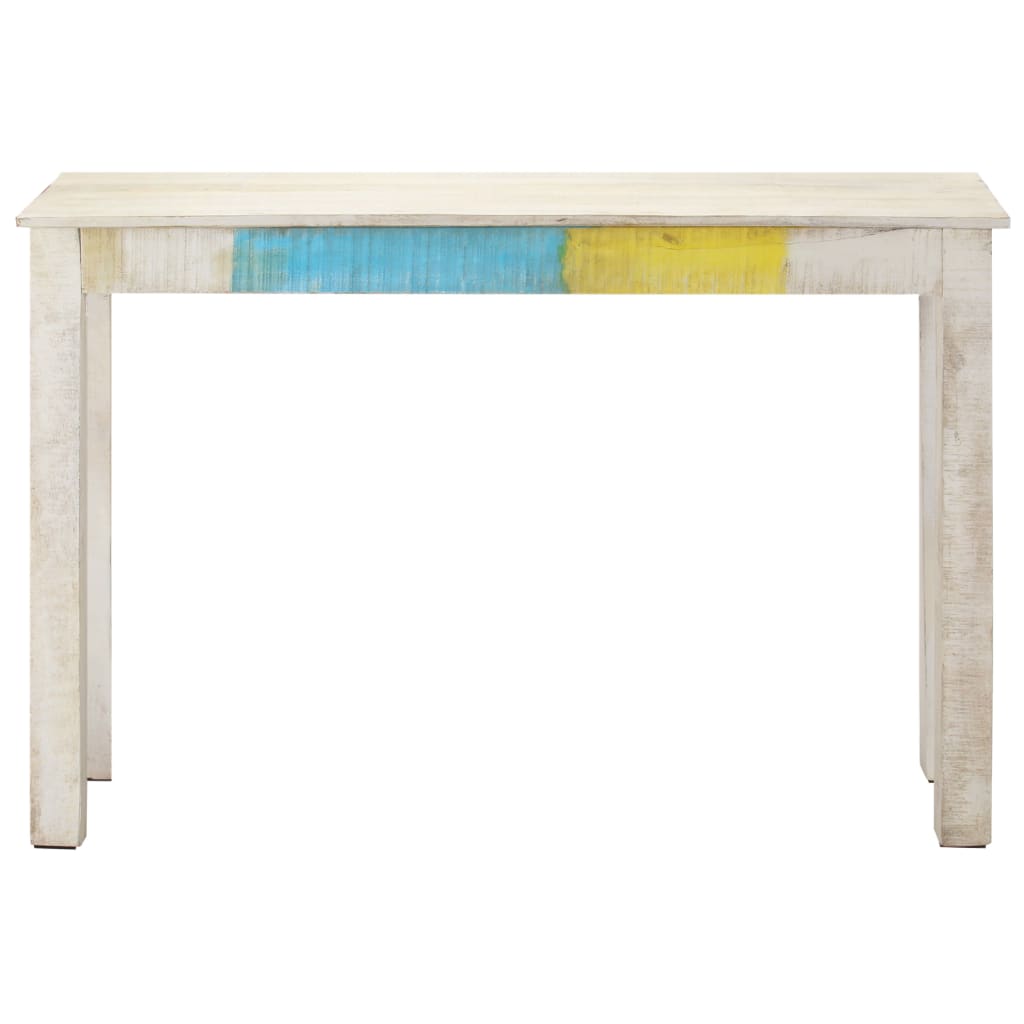 Console Table White 45.3&quot;X13.8&quot;X30.3&quot; Rough Mango Wood