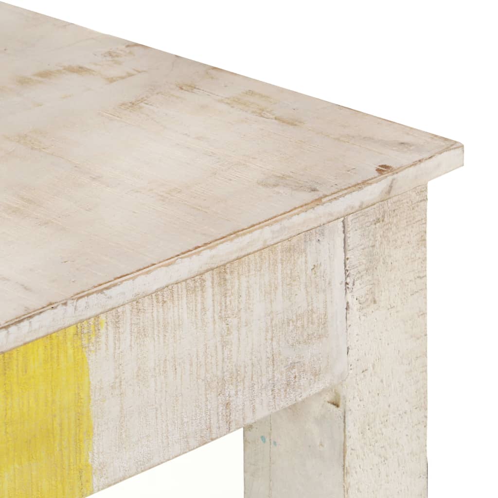 Console Table White 45.3&quot;X13.8&quot;X30.3&quot; Rough Mango Wood