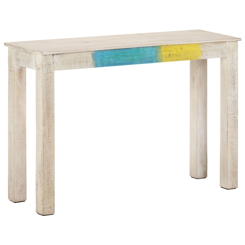 Console Table White 45.3&quot;X13.8&quot;X30.3&quot; Rough Mango Wood