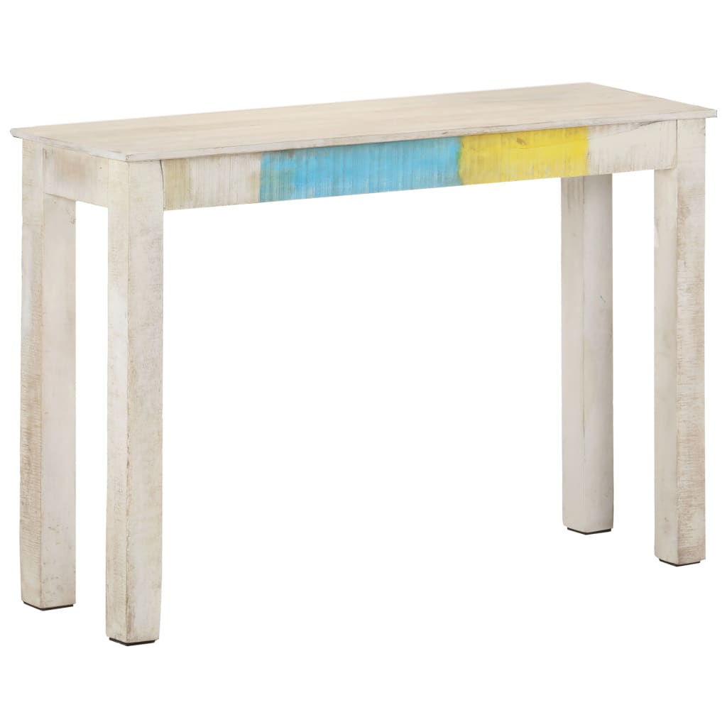 Console Table White 45.3&quot;X13.8&quot;X30.3&quot; Rough Mango Wood