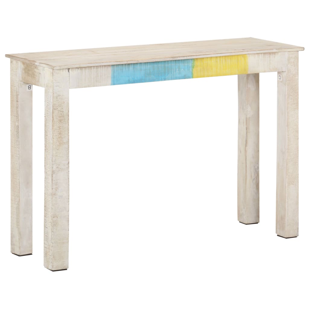 Console Table White 45.3&quot;X13.8&quot;X30.3&quot; Rough Mango Wood