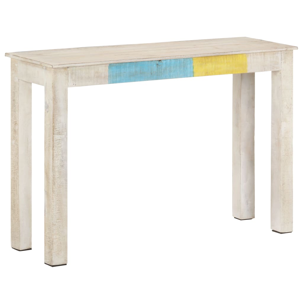 Console Table White 45.3&quot;X13.8&quot;X30.3&quot; Rough Mango Wood