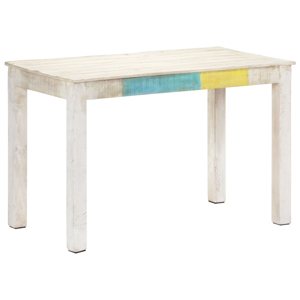 Dining Table White Solid Mango Wood