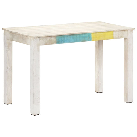 Dining Table White Solid Mango Wood