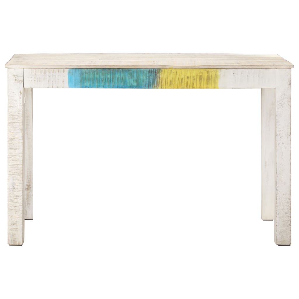 Dining Table White Solid Mango Wood