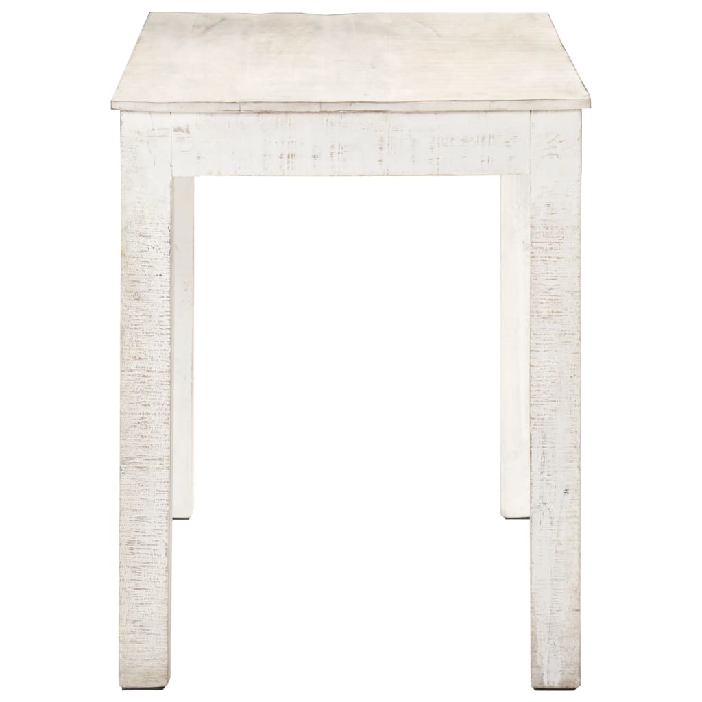 Dining Table White Solid Mango Wood