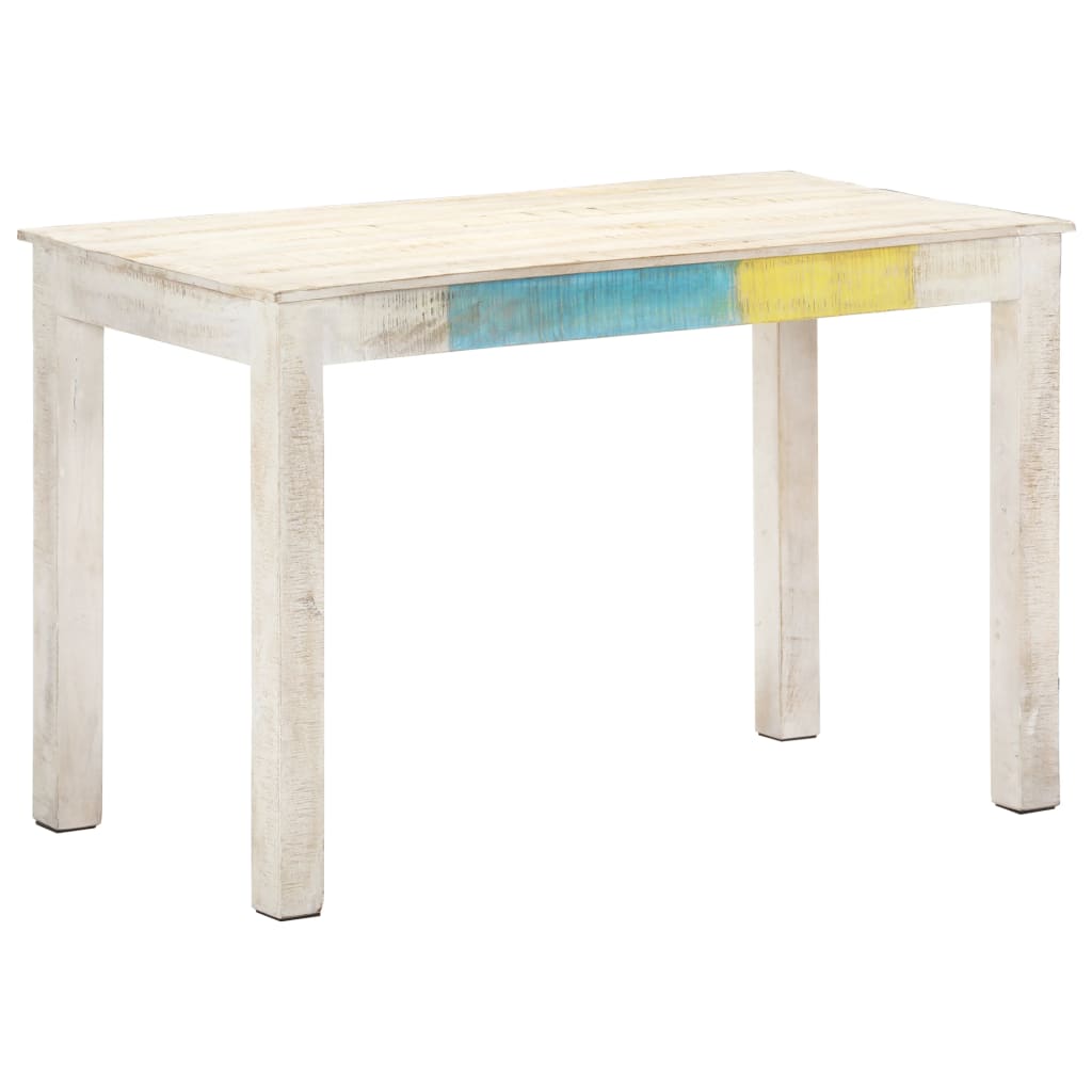 Dining Table White Solid Mango Wood