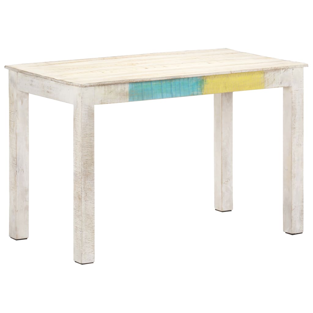 Dining Table White Solid Mango Wood