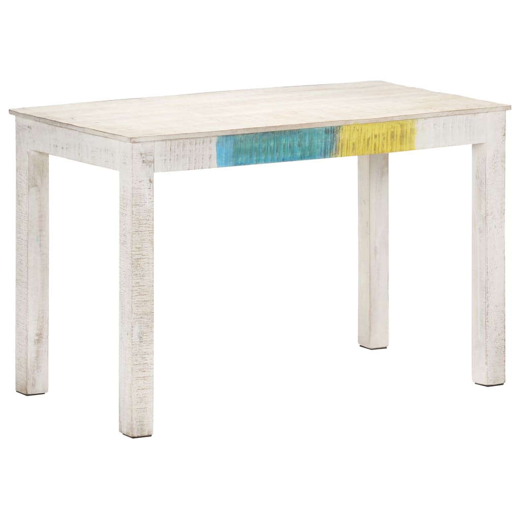 Dining Table White Solid Mango Wood