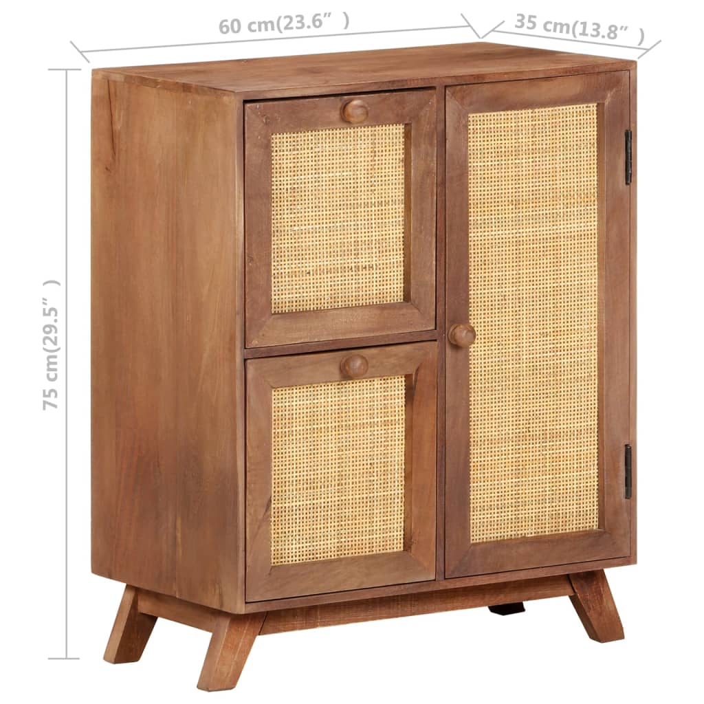 Sideboard 23.6&quot;X13.8&quot;X29.5&quot; Solid Mango Wood