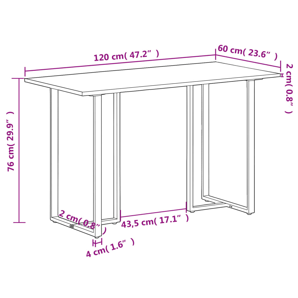 Dining Table 47.2&quot;