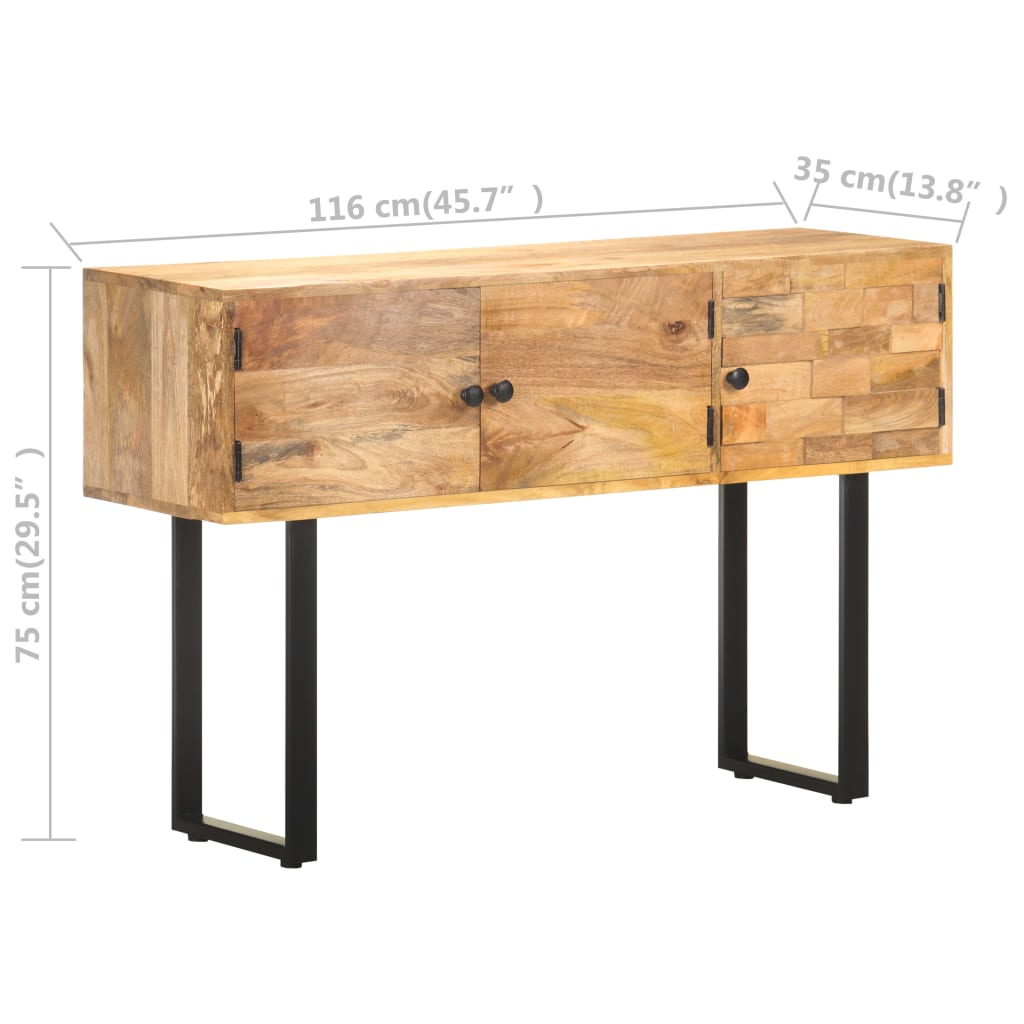 Sideboard 45.7&quot;X13.8&quot;X29.5&quot; Solid Mango Wood