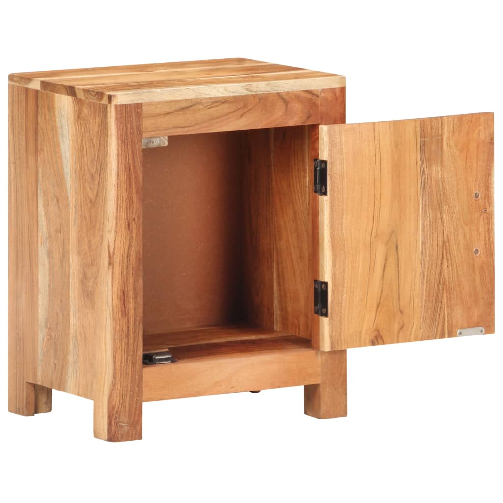 Bedside Cabinet 15.7&quot;X11.8&quot;X19.7&quot; Solid Acacia Wood