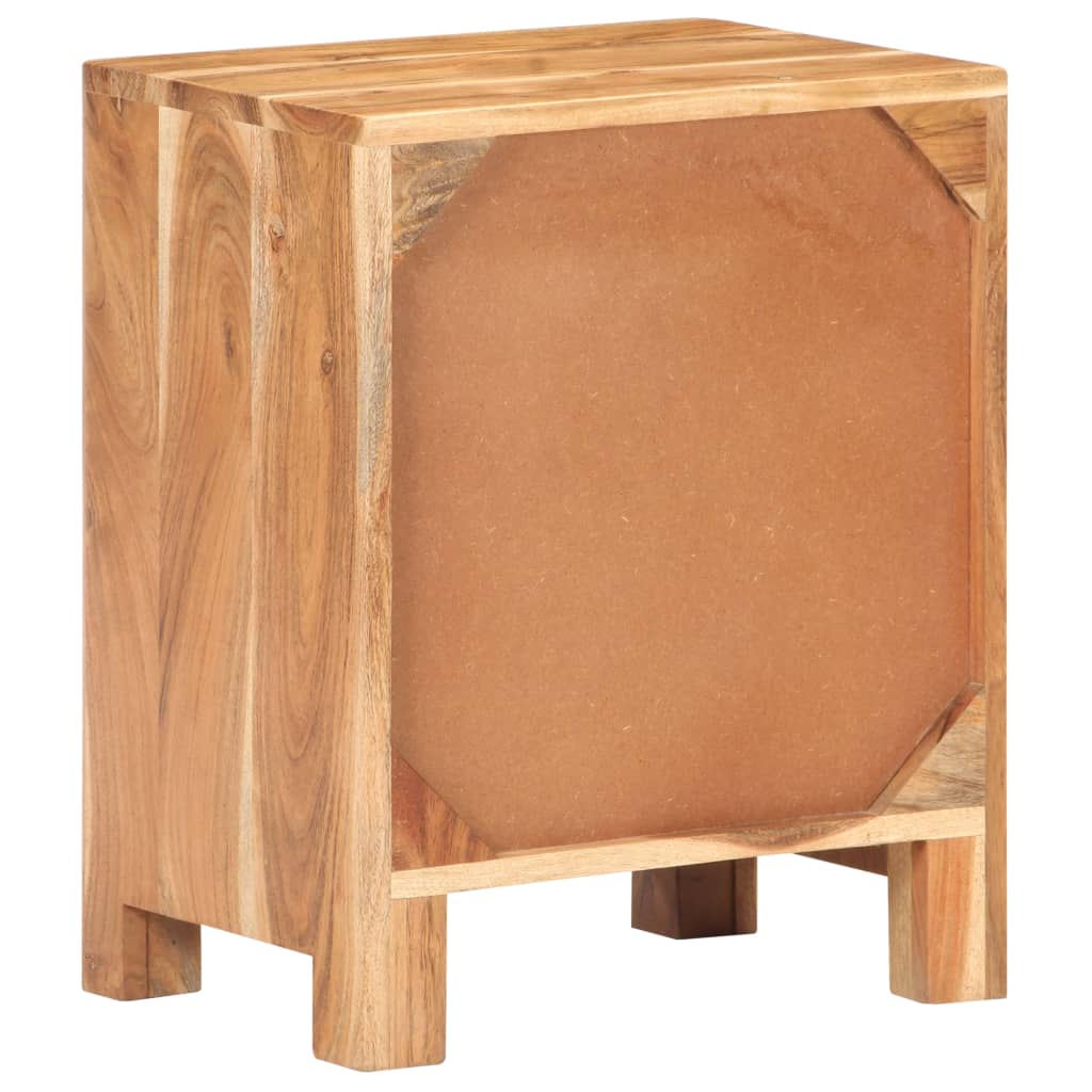 Bedside Cabinet 15.7&quot;X11.8&quot;X19.7&quot; Solid Acacia Wood