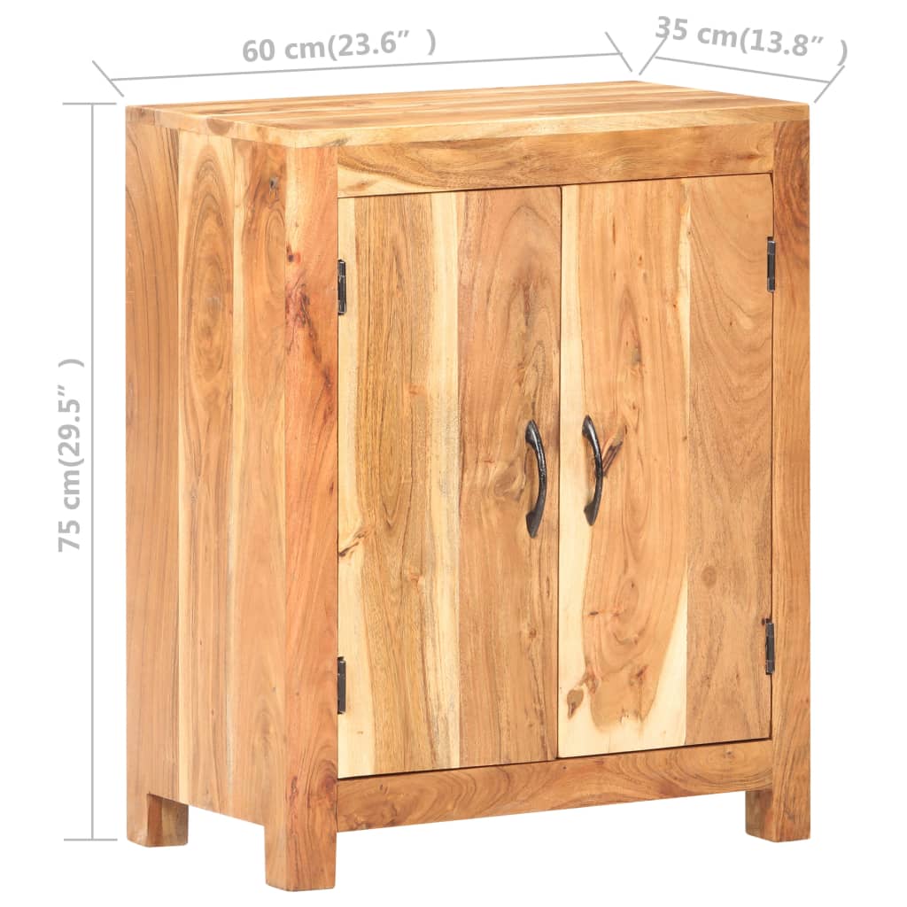 Sideboard X13.8&quot;X29.5&quot; Solid Acacia Wood