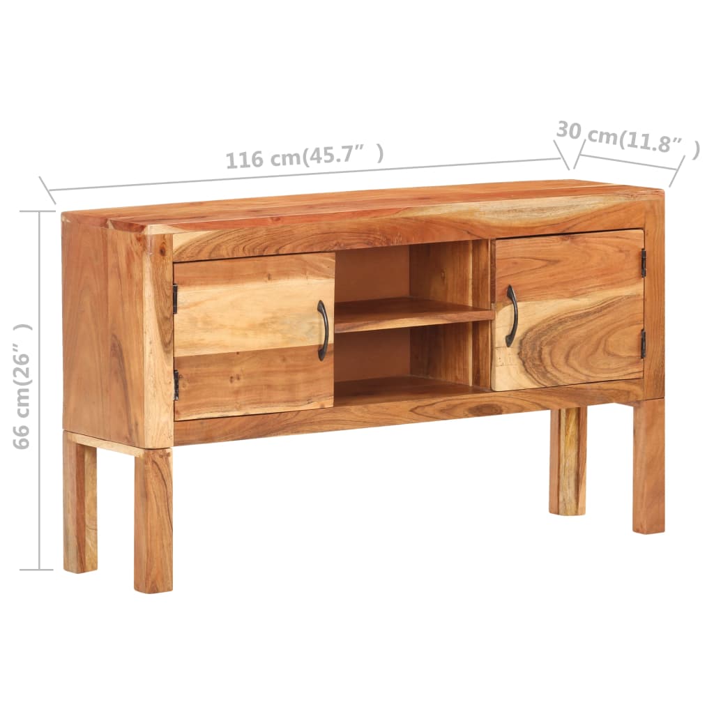 Sideboard 45.7&quot;X11.8&quot;X26&quot; Solid Acacia Wood