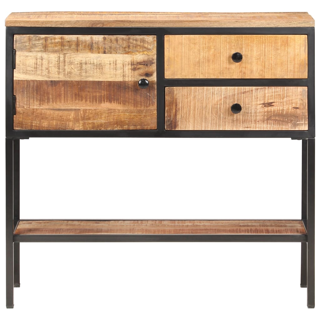 Sideboard 33.5&quot;X11.8&quot;X31.5&quot; Rough Mango Wood