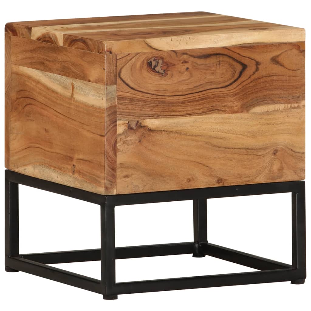 Side Table 11.8&quot;X11.8&quot;X13&quot; Solid Acacia Wood