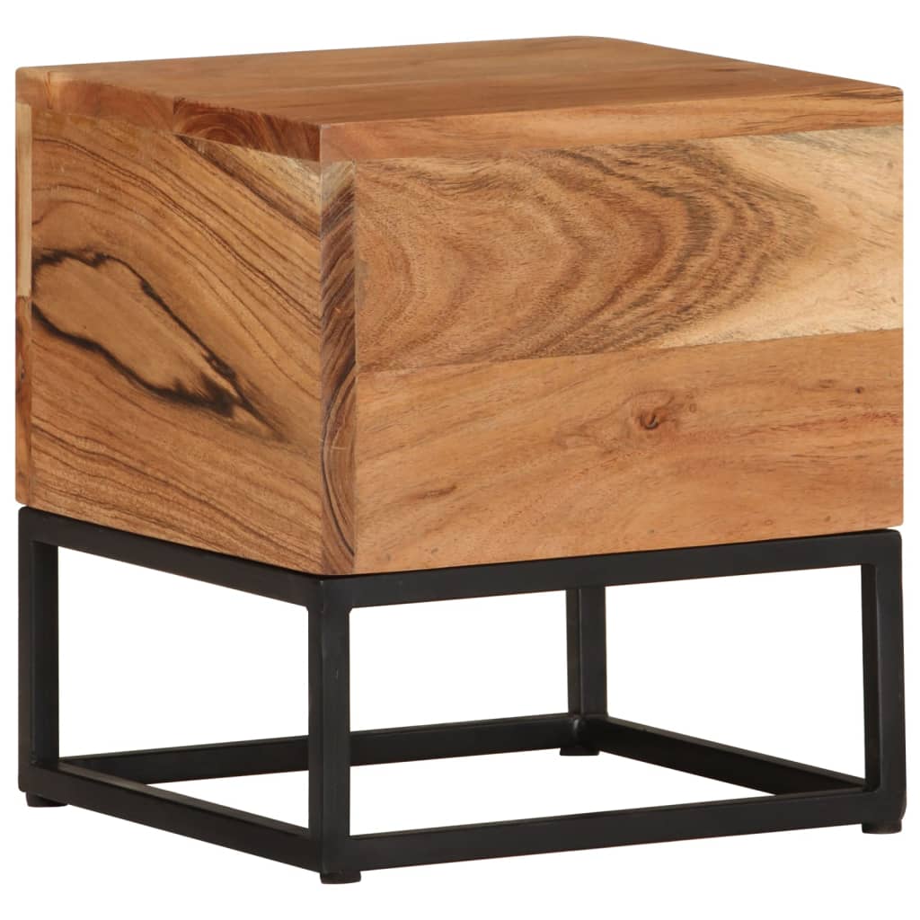 Side Table 11.8&quot;X11.8&quot;X13&quot; Solid Acacia Wood