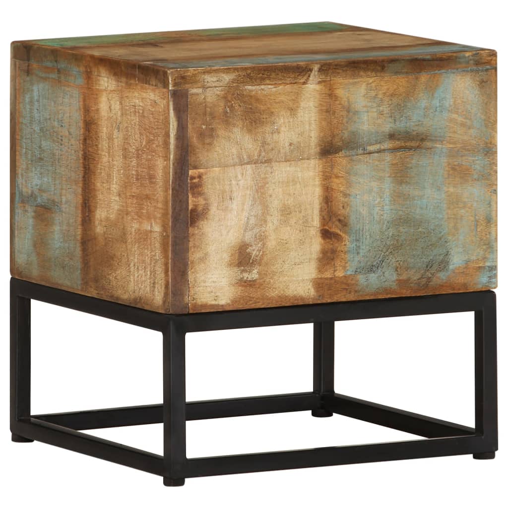 Side Table 11.8&quot;X11.8&quot;X13&quot; Solid Reclaimed Wood