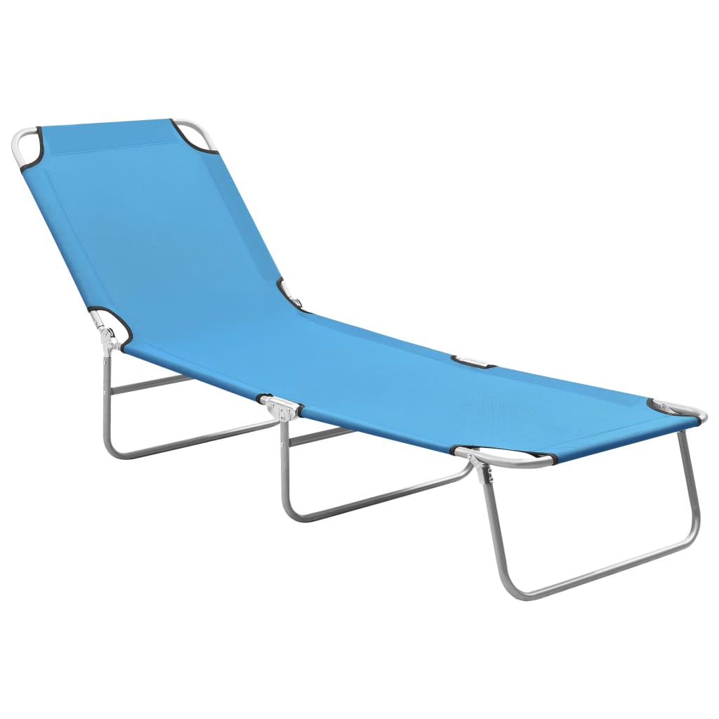 Folding Sun Lounger Powder-Coated Steel