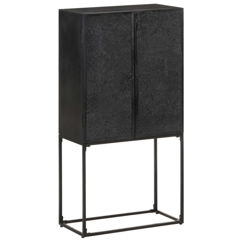 Sideboard Black 23.6&quot;X11.8&quot;X47.2&quot; Solid Acacia And Mango Wood