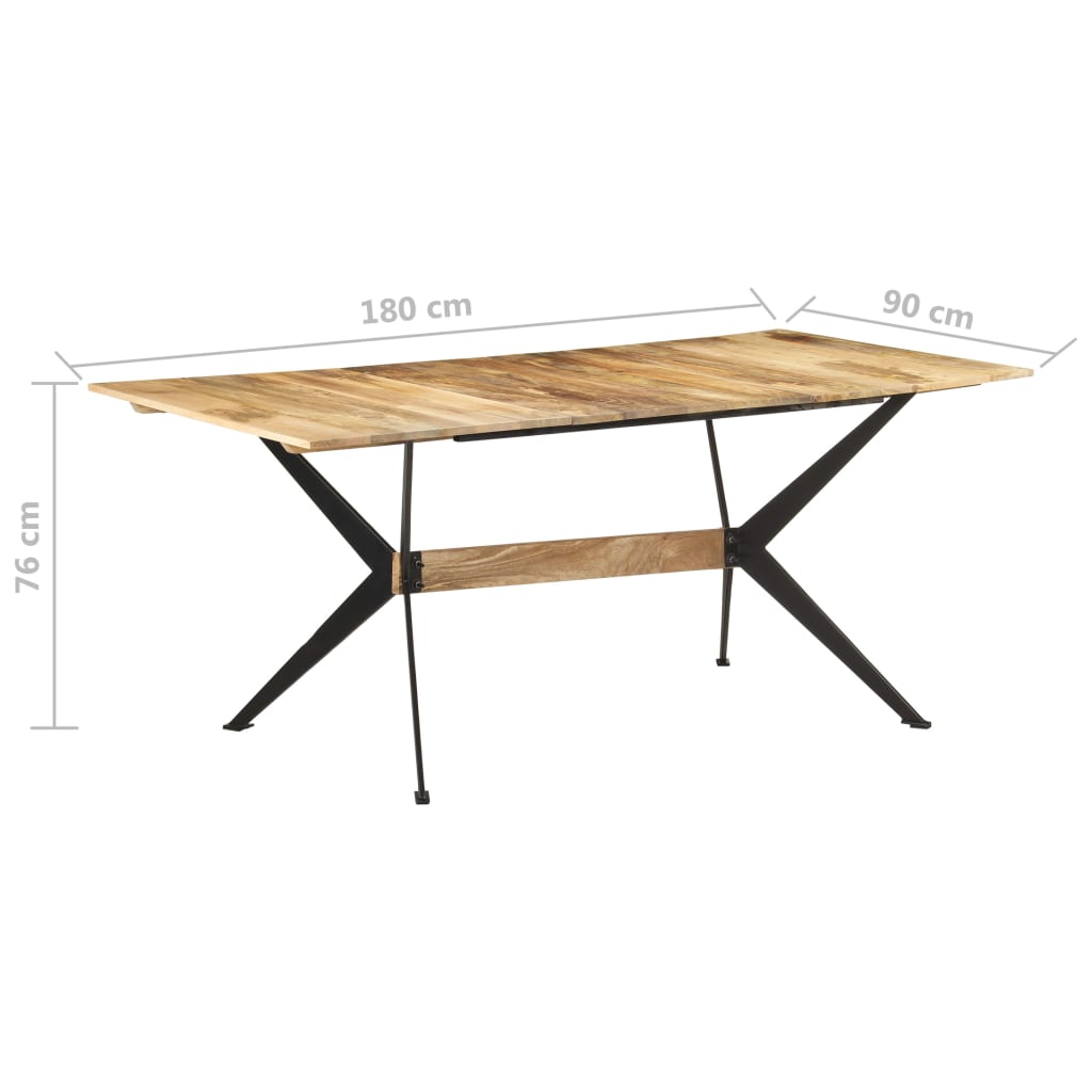 Dining Table 70.9&quot;X35.4&quot;X29.9&quot; Solid Mango Wood