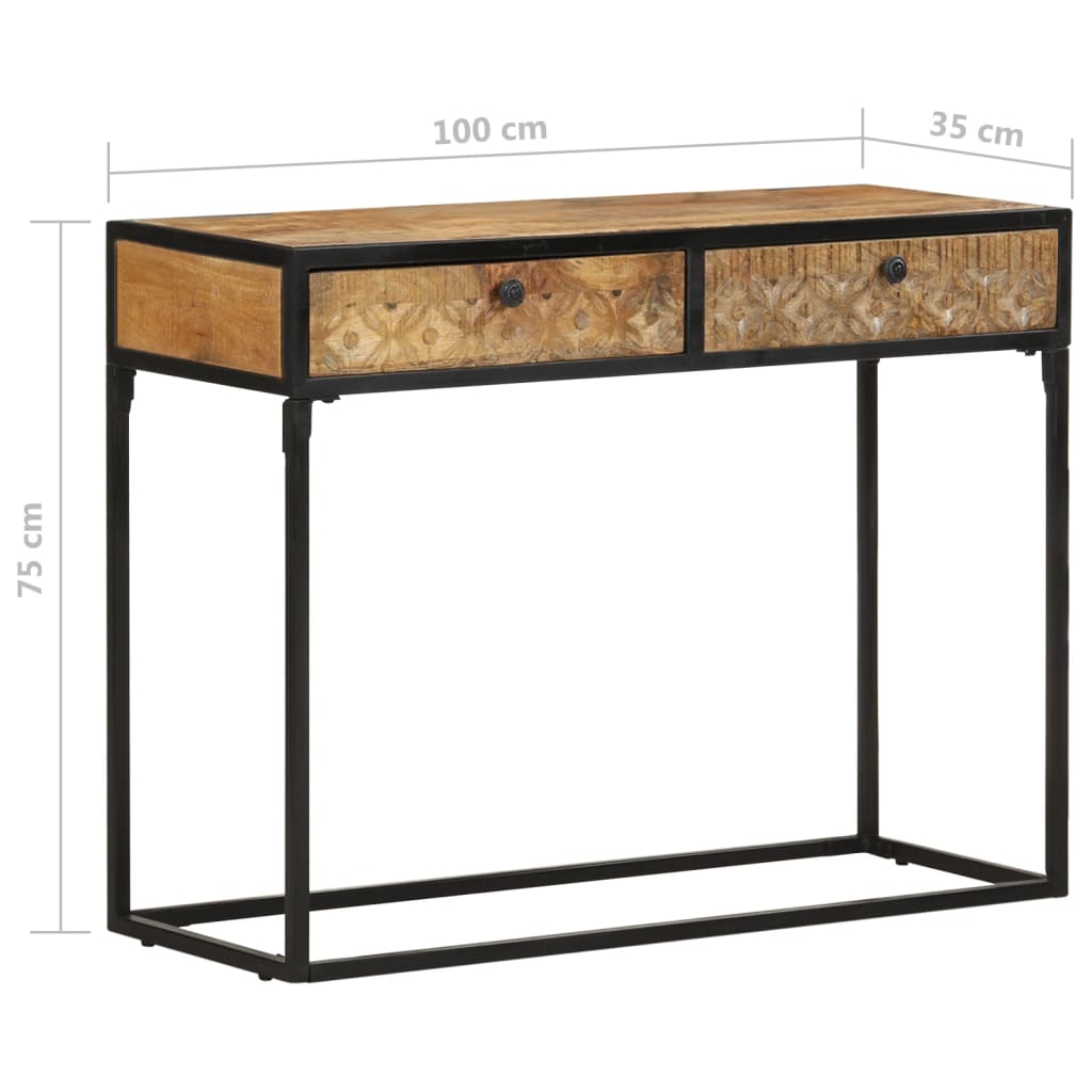 Console Table 39.4&quot;X13.8&quot;X29.5&quot; Solid Mango Wood