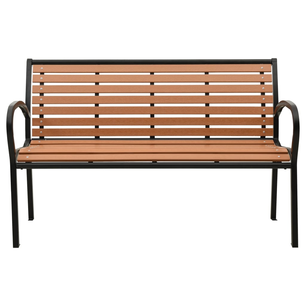 Patio Bench Steel And Wpc Black And