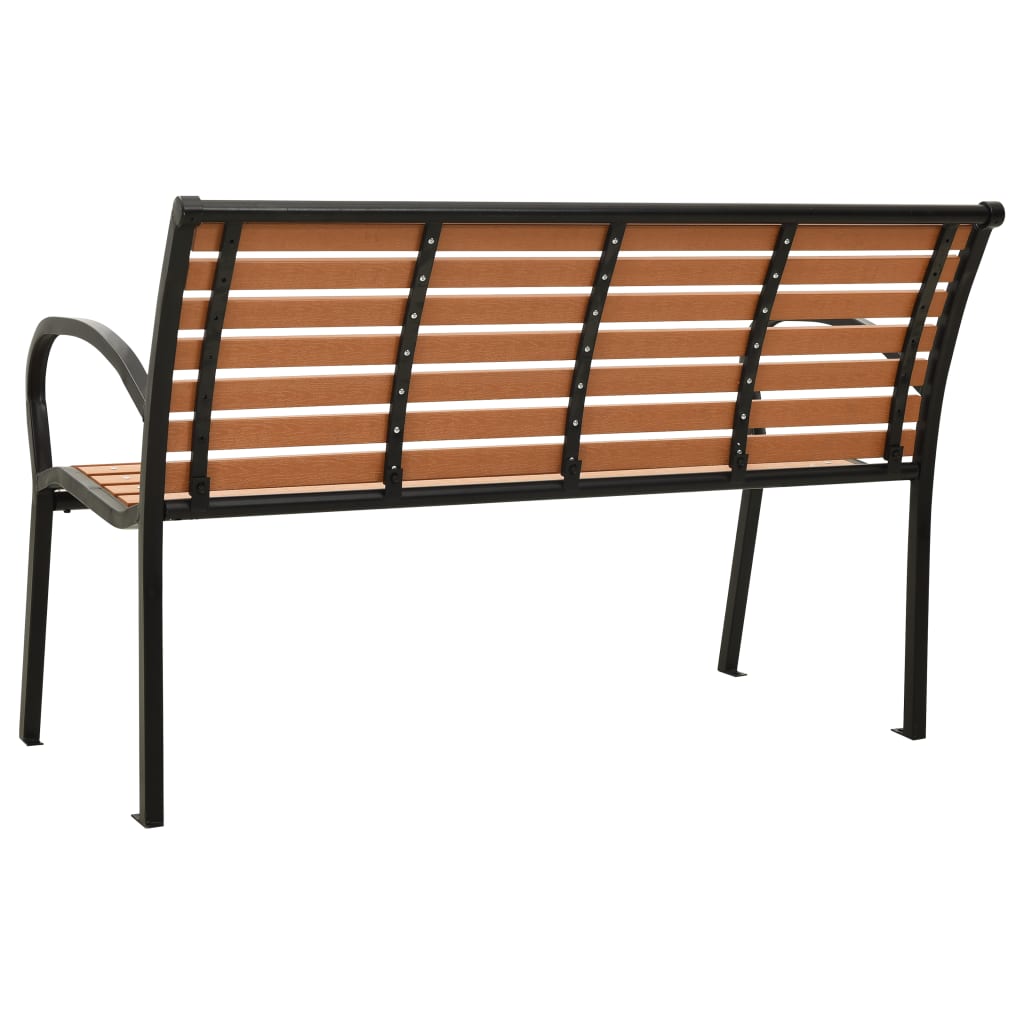 Patio Bench Steel And Wpc Black And