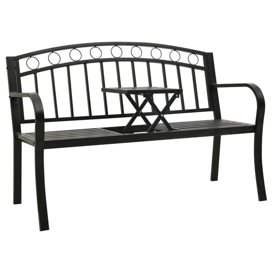 Patio Bench With A Table 49.2&quot; Steel