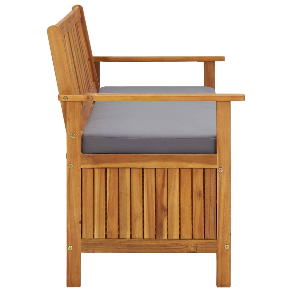 Patio Storage Bench 47.2&quot; Solid Acacia Wood