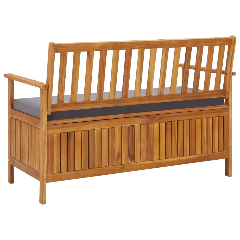 Patio Storage Bench 47.2&quot; Solid Acacia Wood