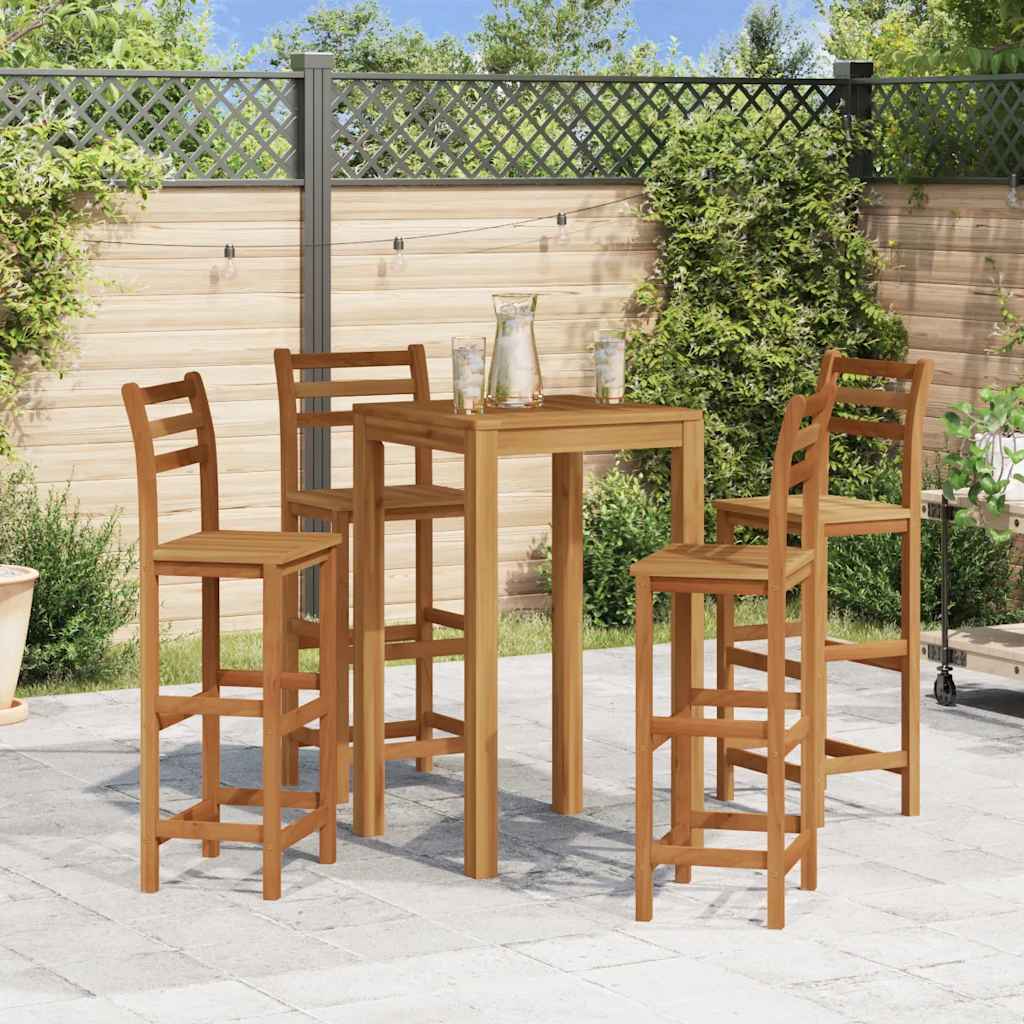 Bar Chairs 2 Pcs Solid Acacia Wood