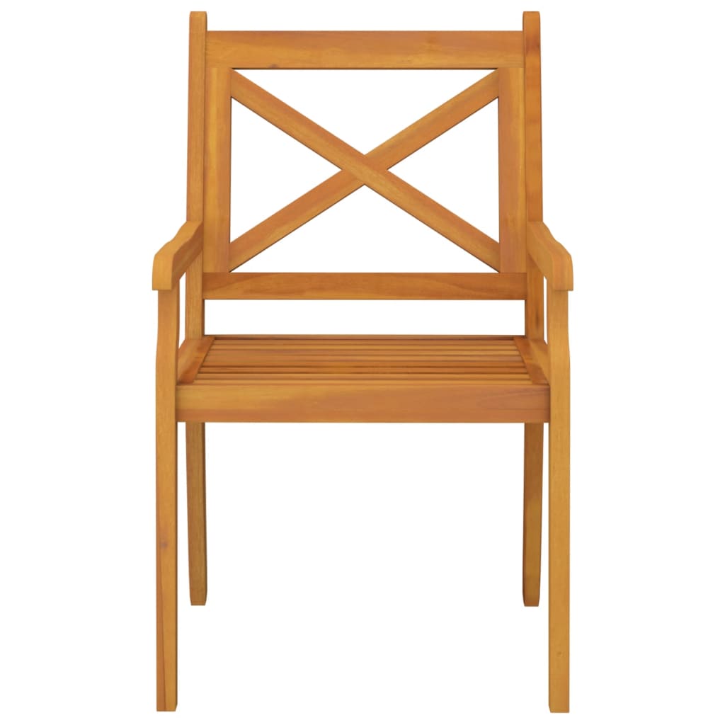 Patio Dining Chairs 2 Pcs Solid Wood Acacia