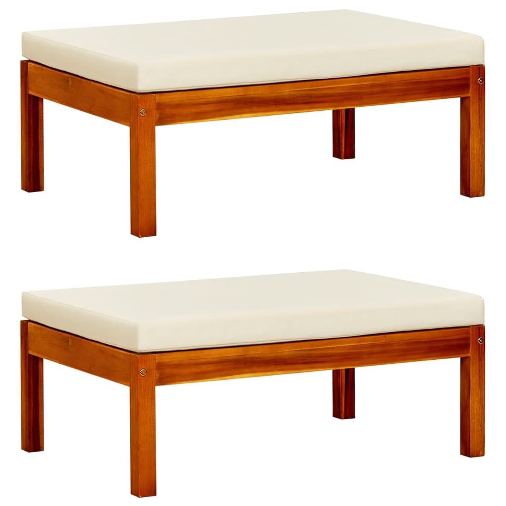 Patio Footrests 2 Pcs Solid Acacia Wood