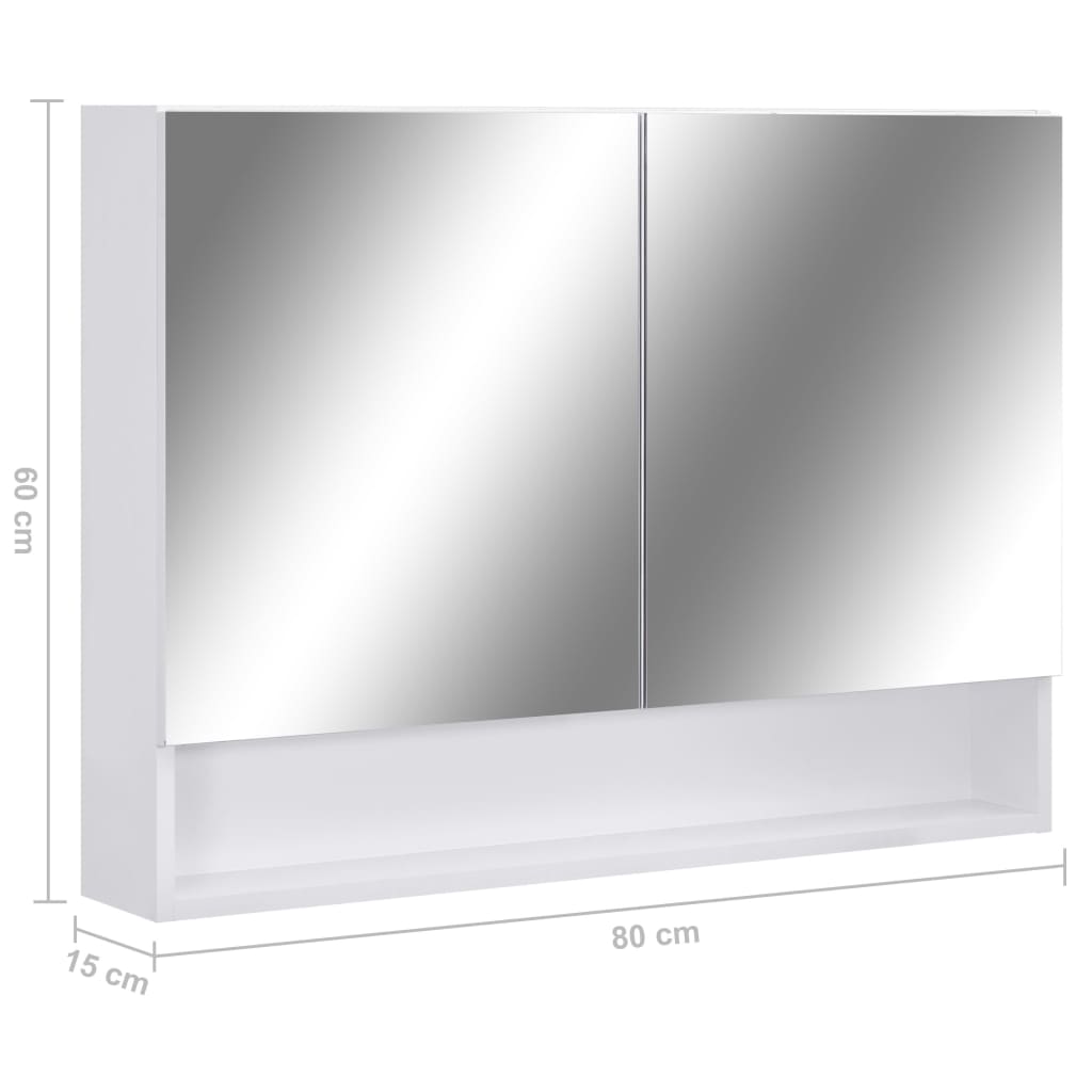 Led Bathroom Mirror Cabinet 31.5&quot;X5.9&quot;X23.6&quot; Mdf