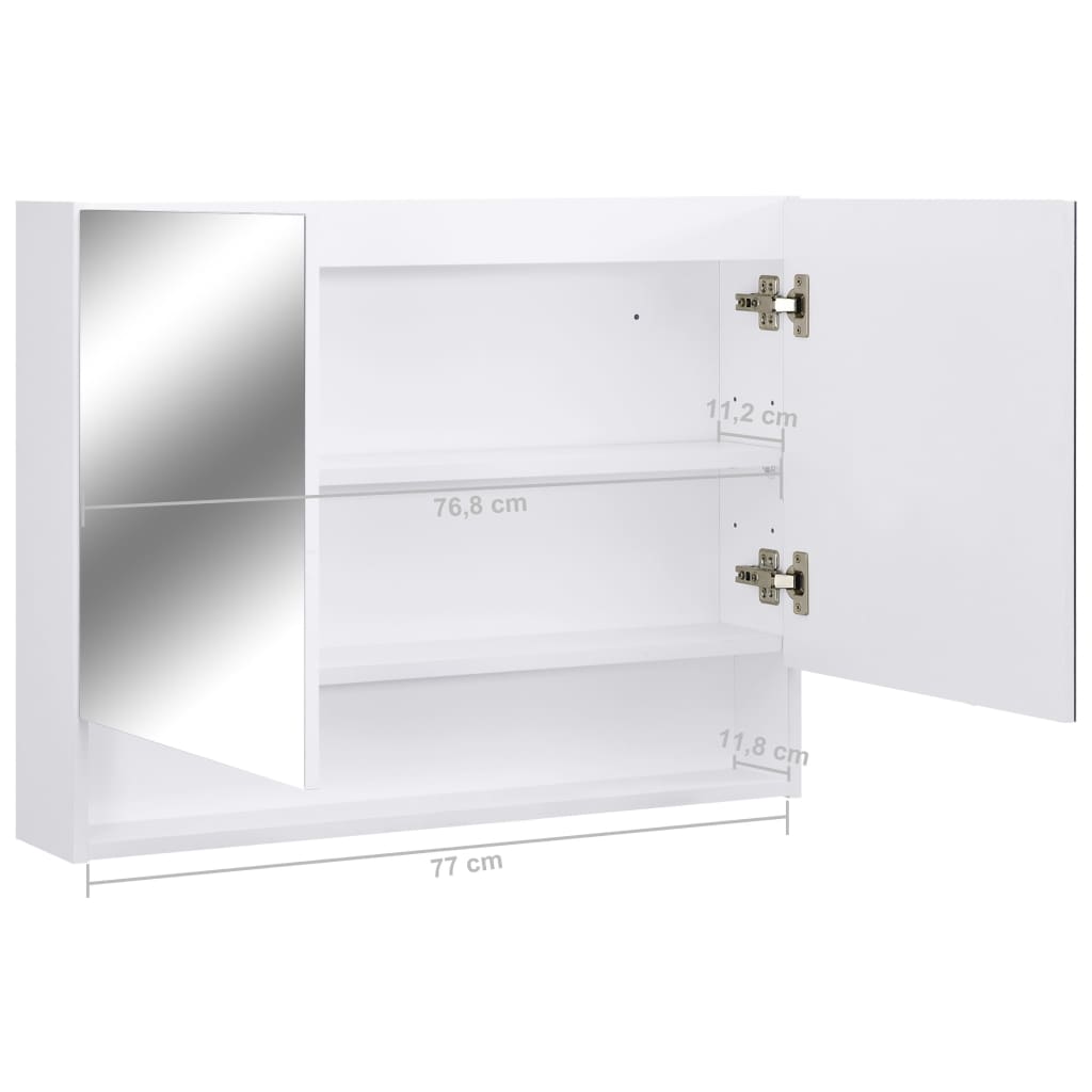 Led Bathroom Mirror Cabinet 31.5&quot;X5.9&quot;X23.6&quot; Mdf