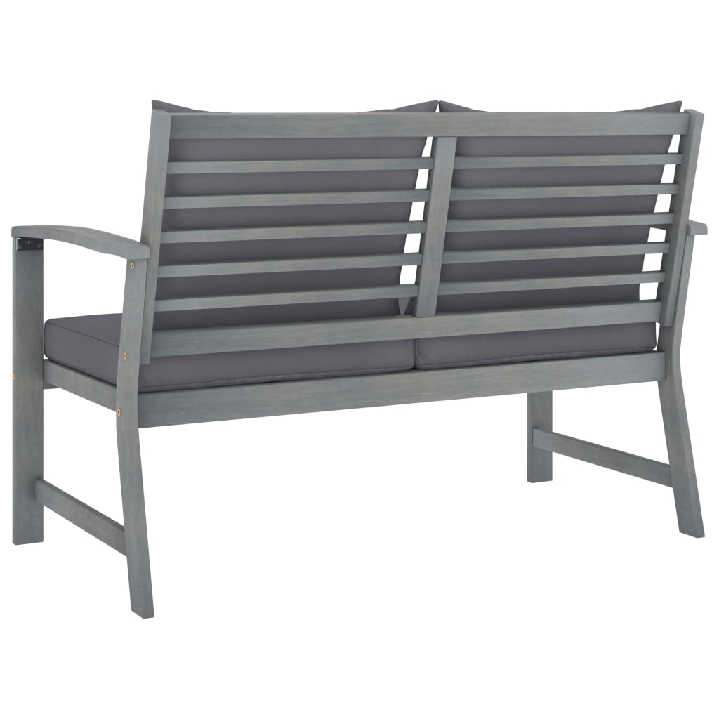 Patio Bench 47.2&quot; With Cushion Solid Acacia Wood