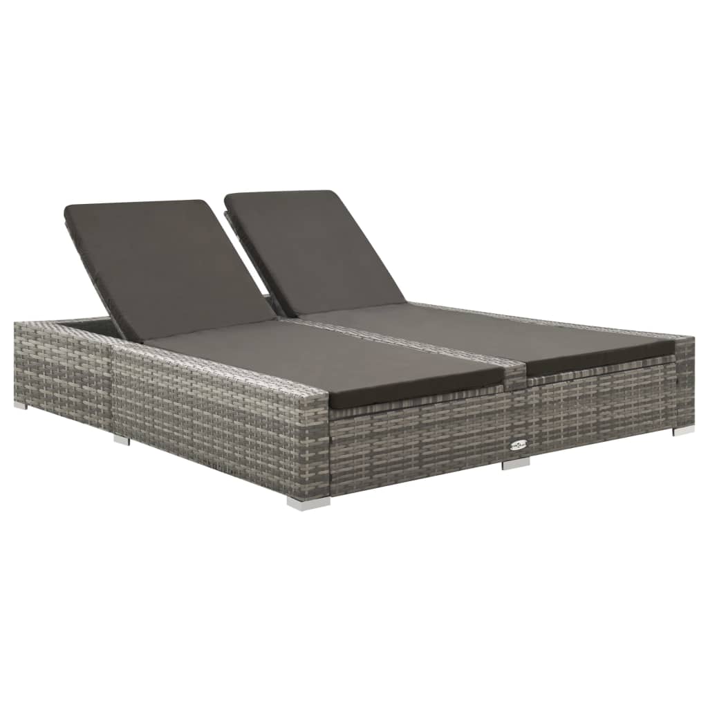 Double Sun Lounger Poly Rattan