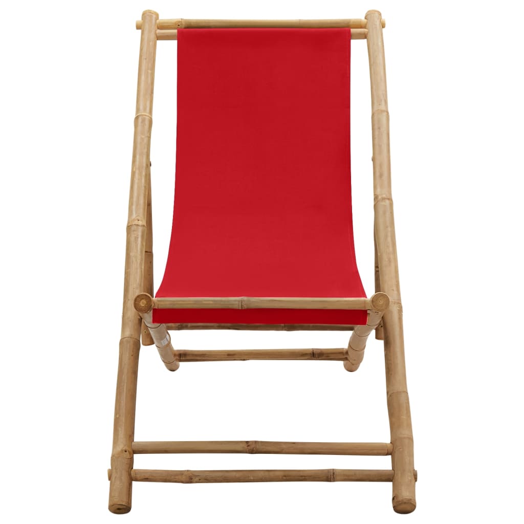 Deck Chair Bamboo And Canvas