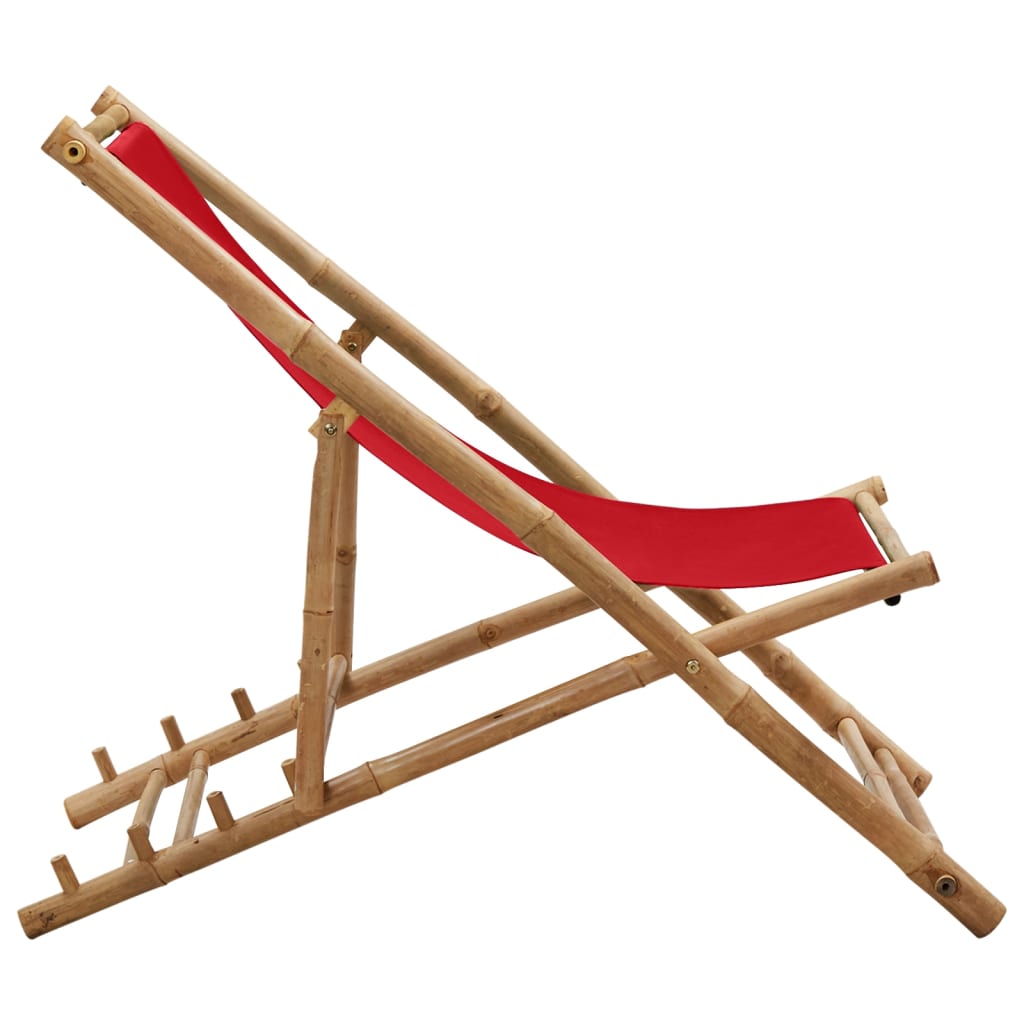 Deck Chair Bamboo And Canvas