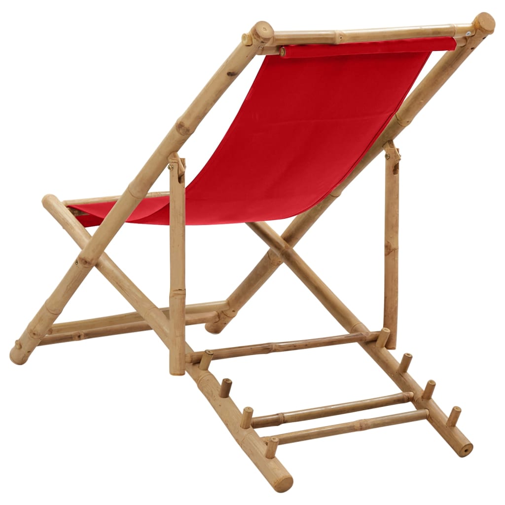 Deck Chair Bamboo And Canvas