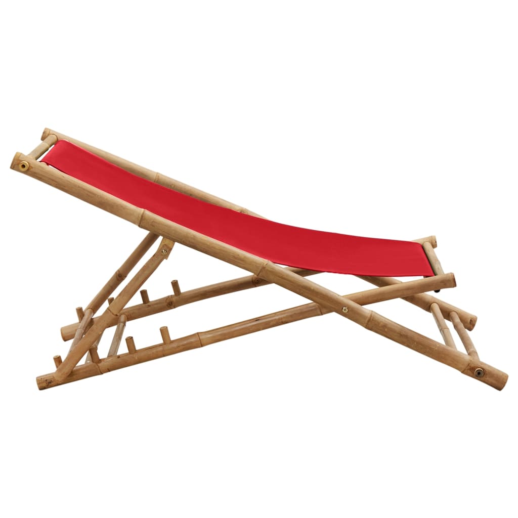 Deck Chair Bamboo And Canvas