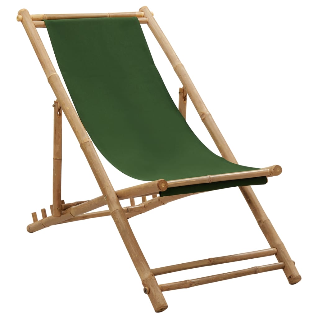 Deck Chair Bamboo And Canvas