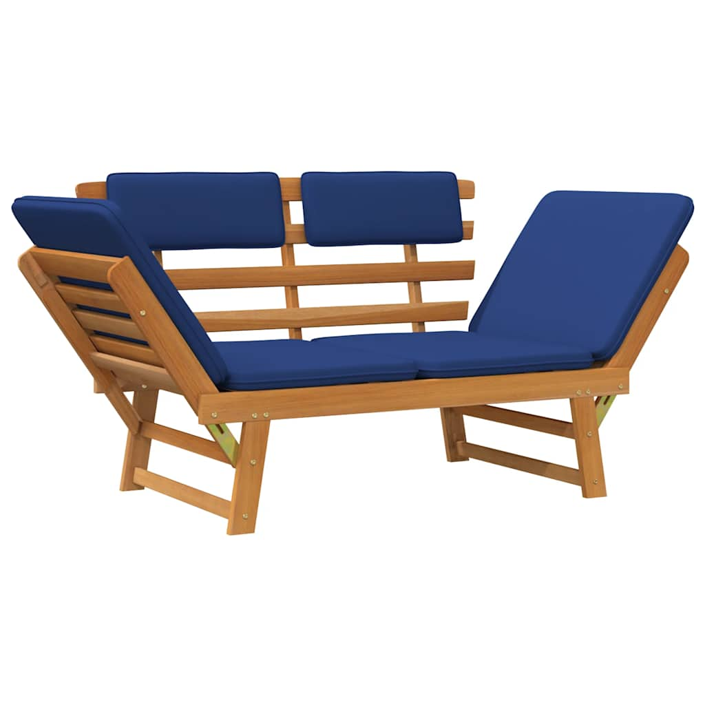 Patio Bench With Cushions 2-In-1 74.8&quot; Solid Acacia Wood