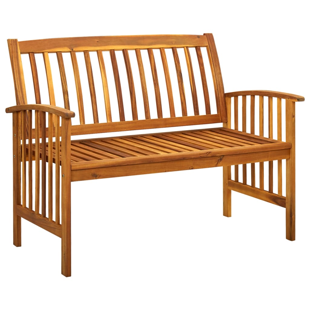 Patio Bench With Cushion Solid Acacia Wood