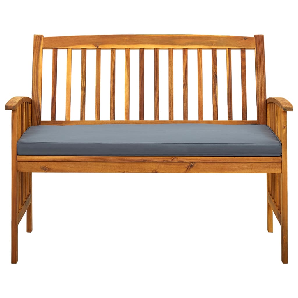 Patio Bench With Cushion Solid Acacia Wood