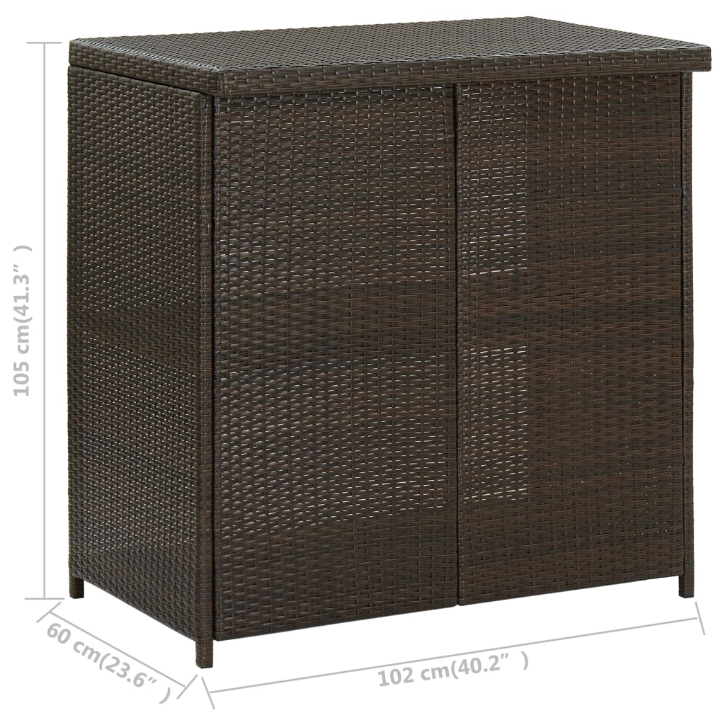 3 Piece Bar Set Poly Rattan