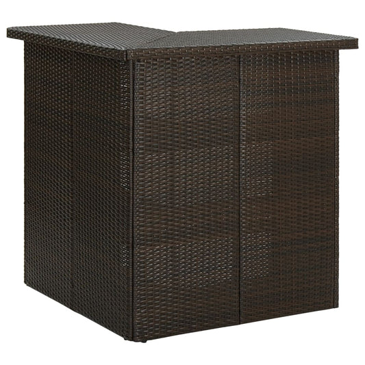 Corner Bar Table 39.4&quot;X19.7&quot;X41.3&quot; Poly Rattan